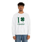 I Clover Chester Unisex Heavy Blend™ Crewneck Sweatshirt (green)