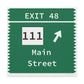 Vintage Merritt Parkway Exit 48 Sign Matte Canvas, Stretched, 1.25"