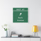 Vintage Merritt Parkway Exit 47 Sign Matte Canvas, Stretched, 1.25"