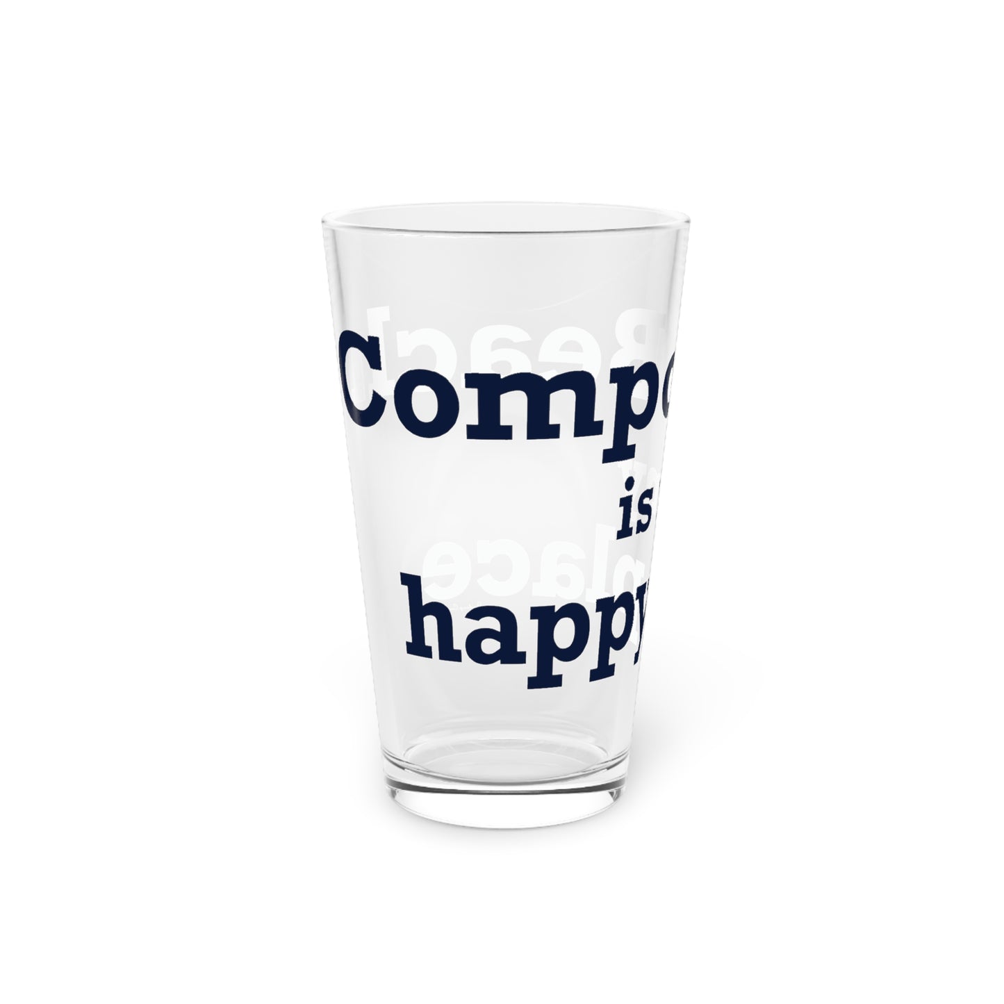 Compo Beach Is My Happy Place Pint Glass, 16oz
