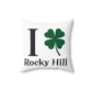 I Clover Rocky Hill Spun Polyester Square Pillow