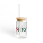 41 Tilt Cranbury Glass Can with Straw and Lid, 16oz