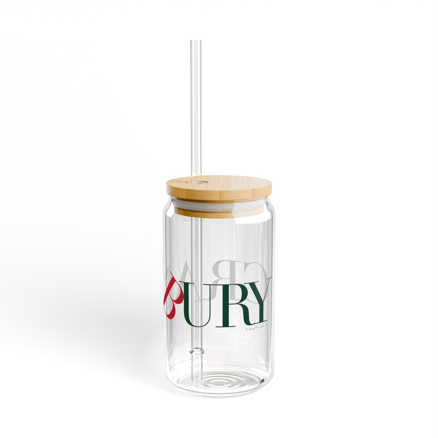 41 Tilt Cranbury Glass Can with Straw and Lid, 16oz