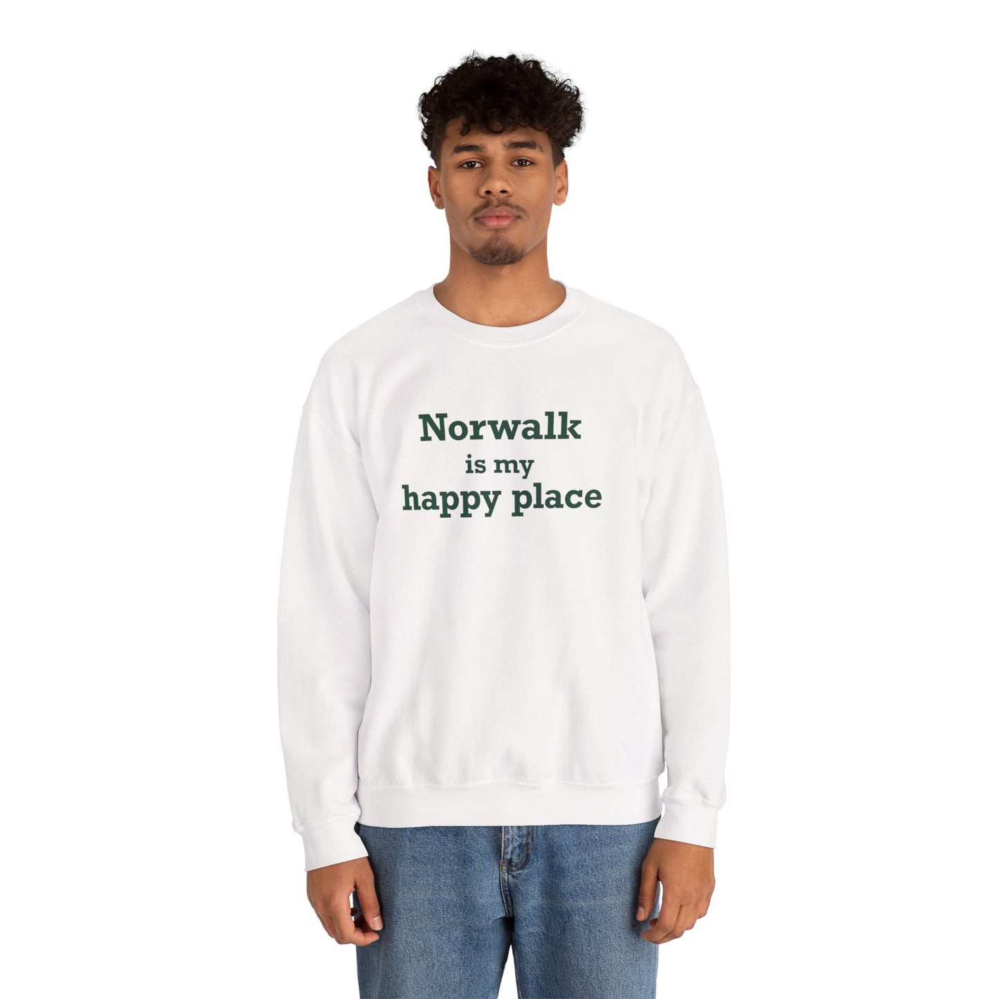Norwalk is my Happy Place Unisex Heavy Blend™ Crewneck Sweatshirt
