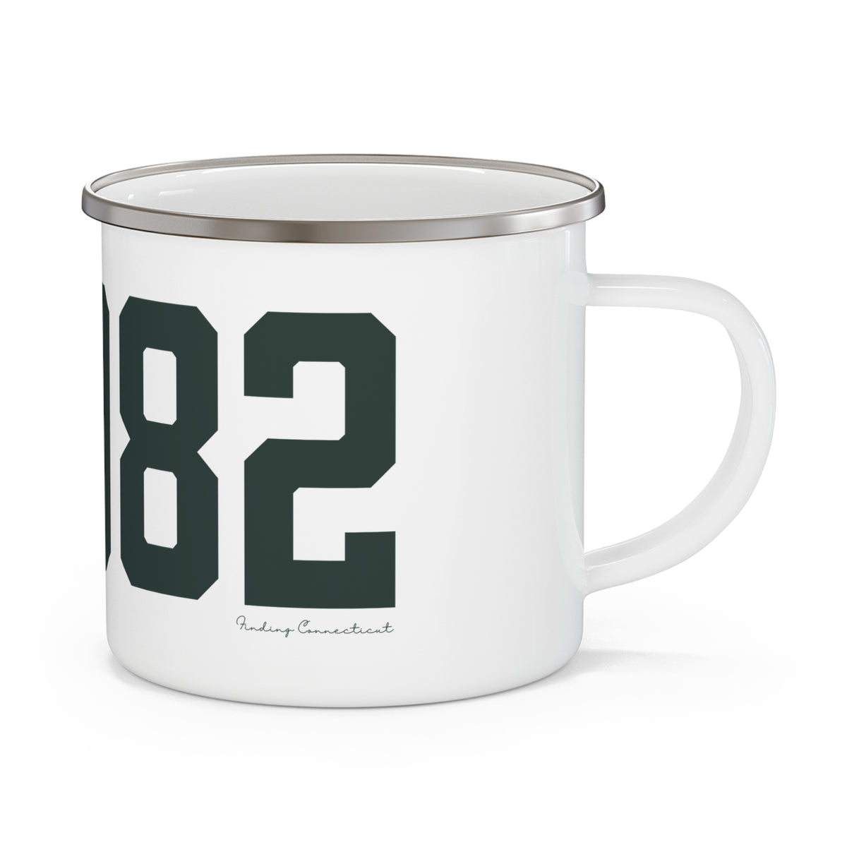 06082 Enfield Connecticut Zip Code Enamel Camping Mug