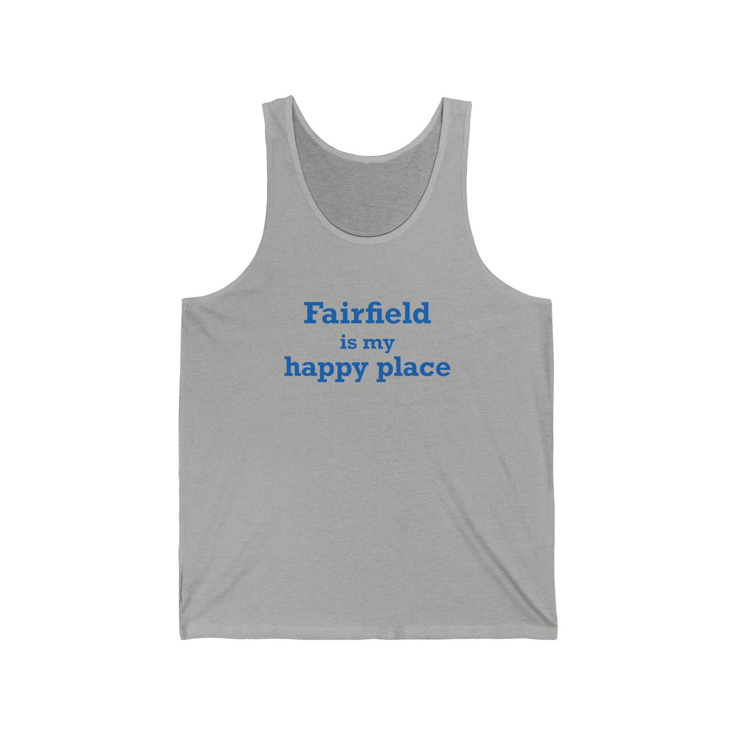 Fairfield Is My Happy Place Unisex Jersey Tank Top