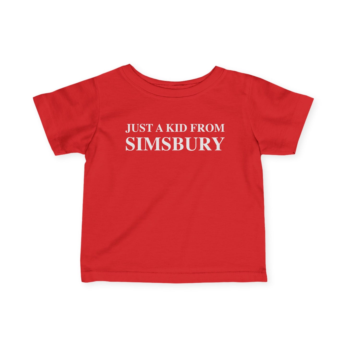 Just a kid from Simsbury Infant Fine Jersey T-Shirt