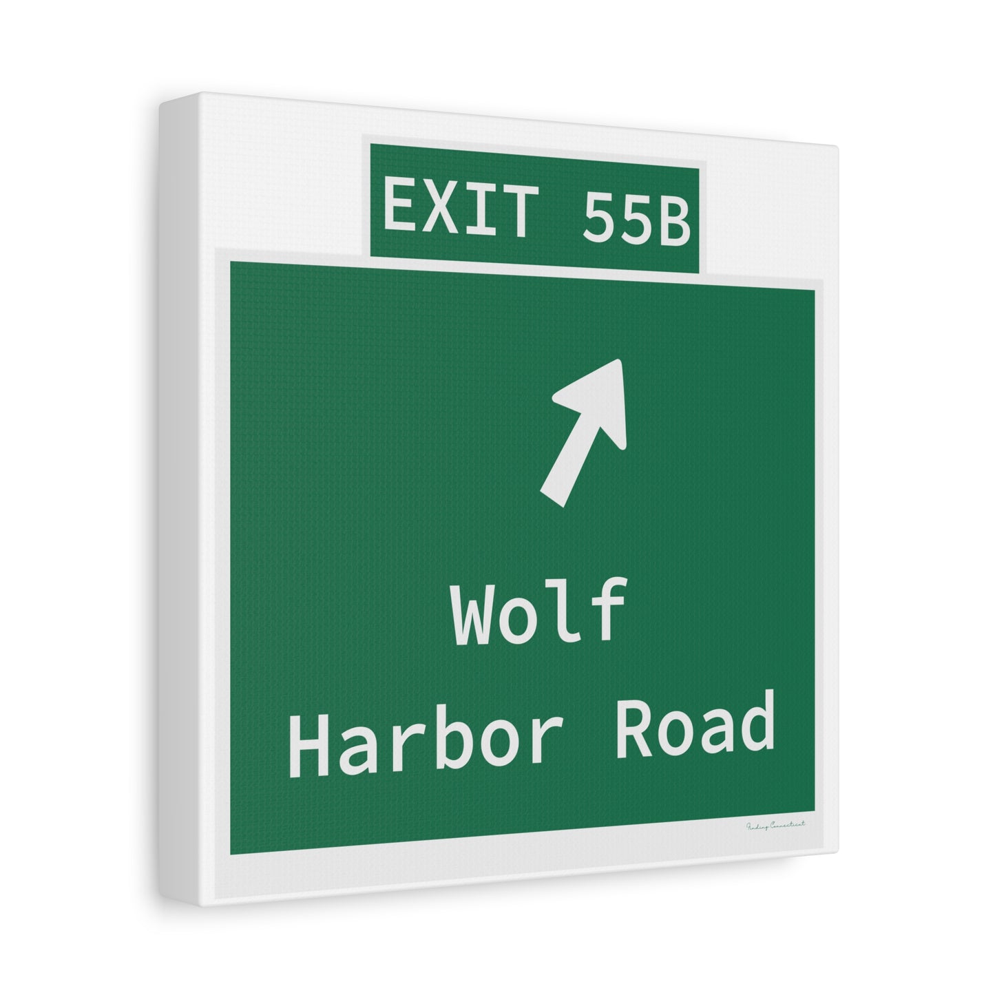 Vintage WCP Exit 55B Sign Matte Canvas, Stretched, 1.25"