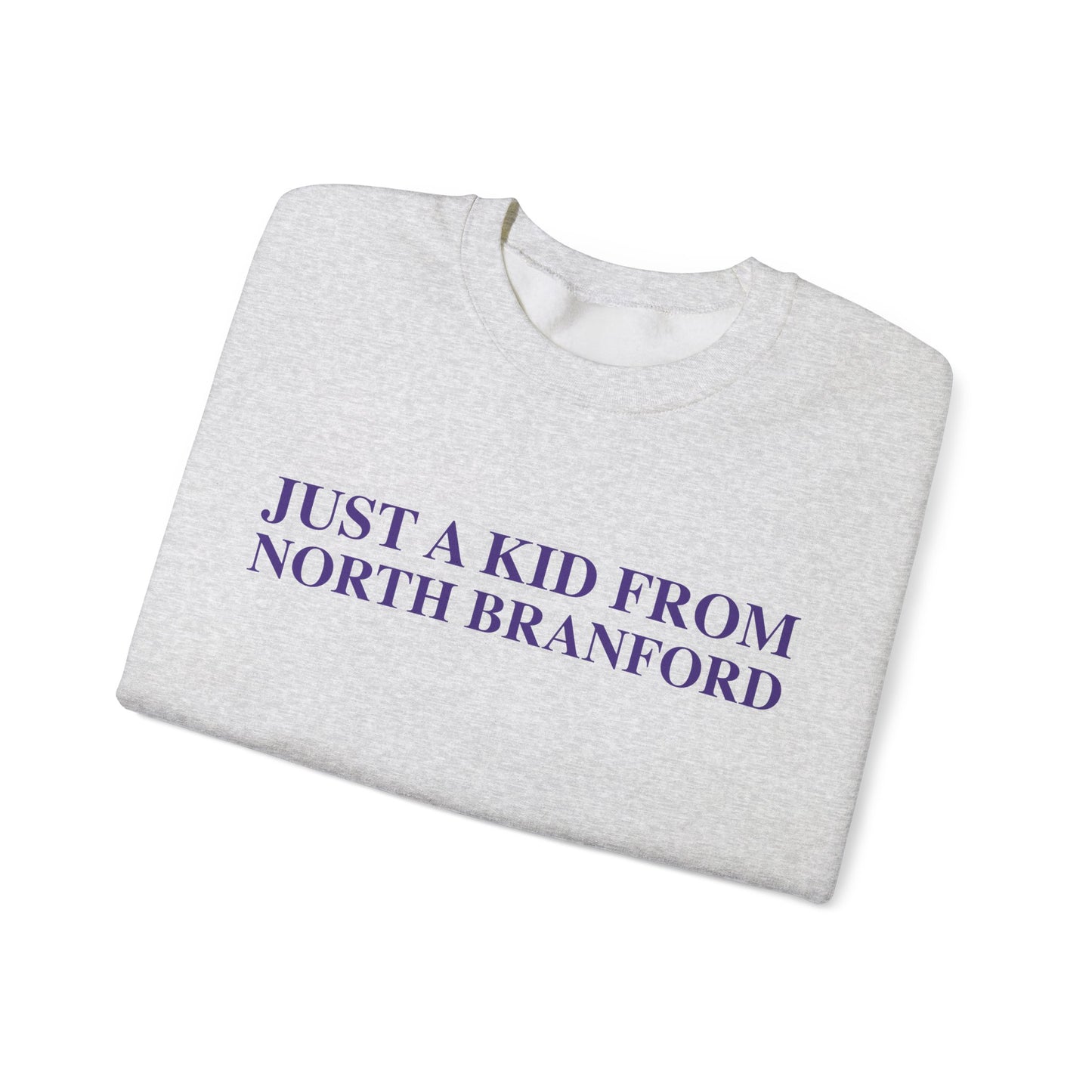Just a kid from North Branford Unisex Heavy Blend™ Crewneck Sweatshirt