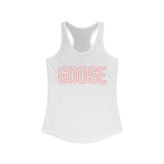 Goose Zip Code - Peach & Pink Women's Ideal Racerback Tank Top