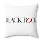 41 Tilt Black Rock Spun Polyester Square Pillow