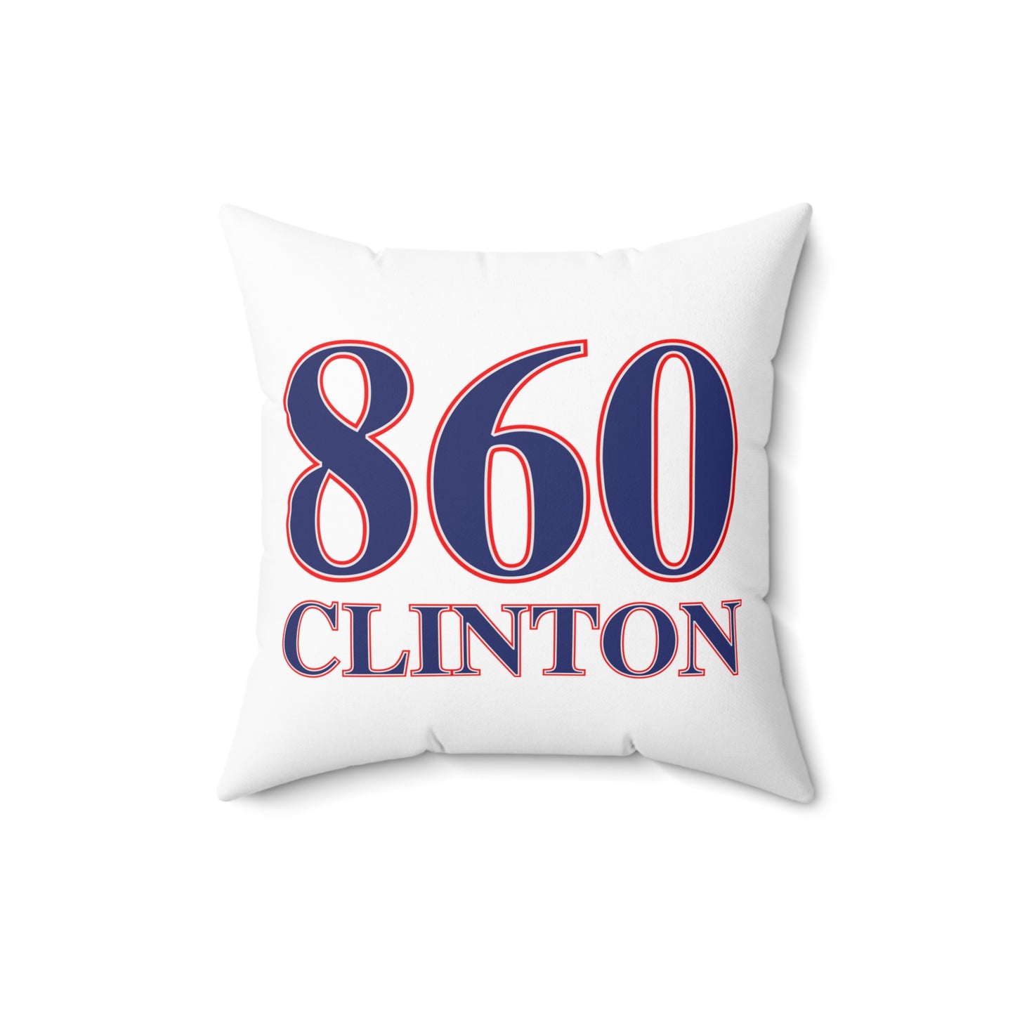 860 Clinton Red, White & Blue Spun Polyester Square Pillow