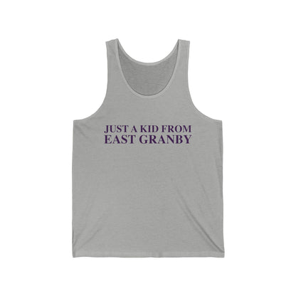 Just a kid from East Granby Unisex Jersey Tank Top