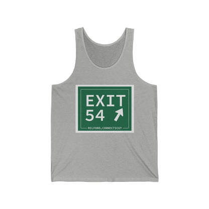 Vintage Exit 54  Merritt Parkway Sign Unisex Jersey Tank Top