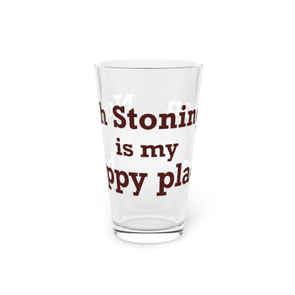 North Stonington is My Happy Place Pint Glass, 16oz