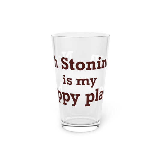 North Stonington is My Happy Place Pint Glass, 16oz