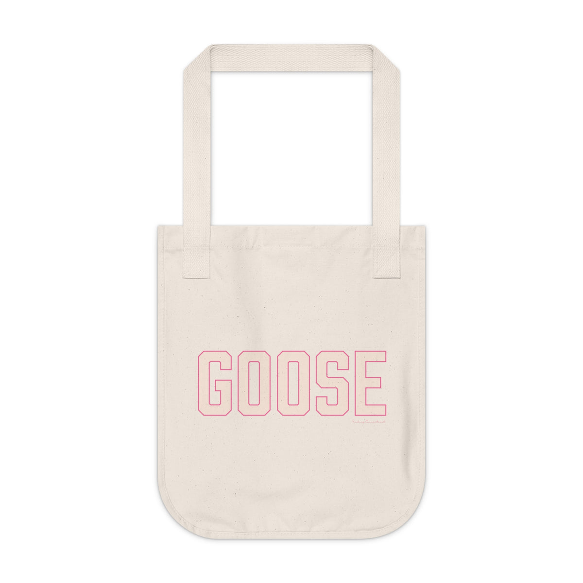 Goose Zip Code - Peach & Pink Organic Canvas Tote Bag