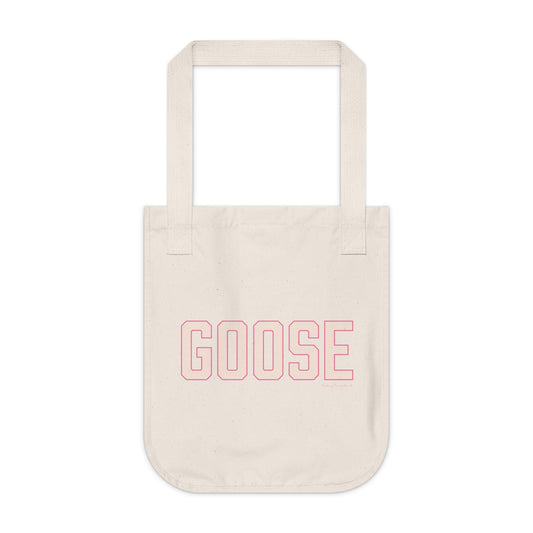 Goose Zip Code - Peach & Pink Organic Canvas Tote Bag