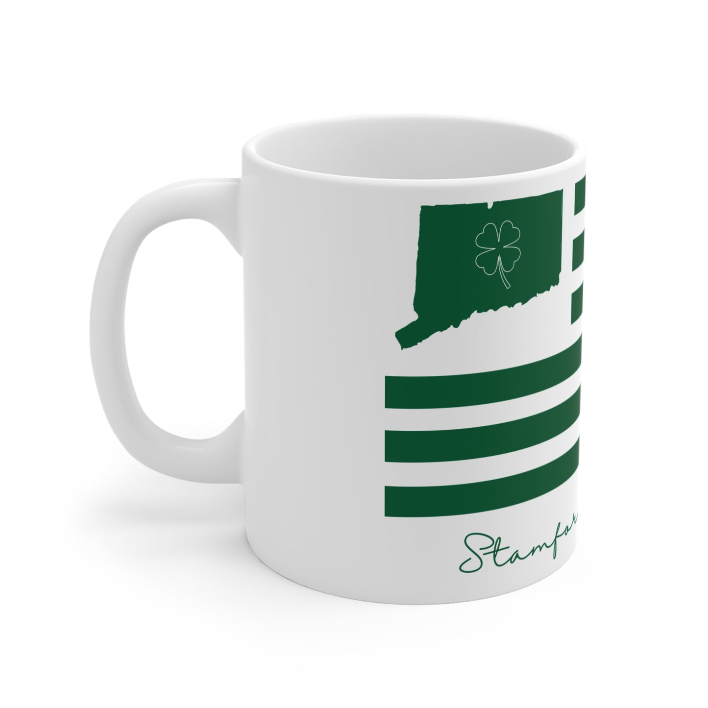 Stamford Connecticut St. Patrick's Day Flag Mug 11oz