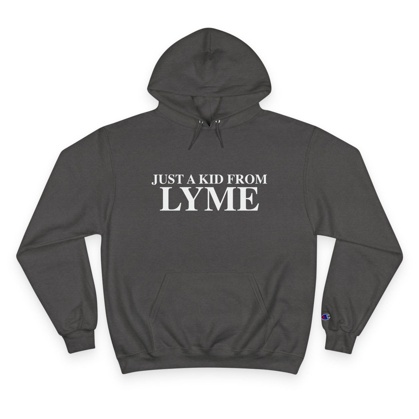 Just a kid from Lyme Champion Hoodie