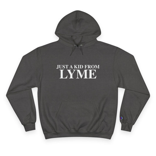 Just a kid from Lyme Champion Hoodie
