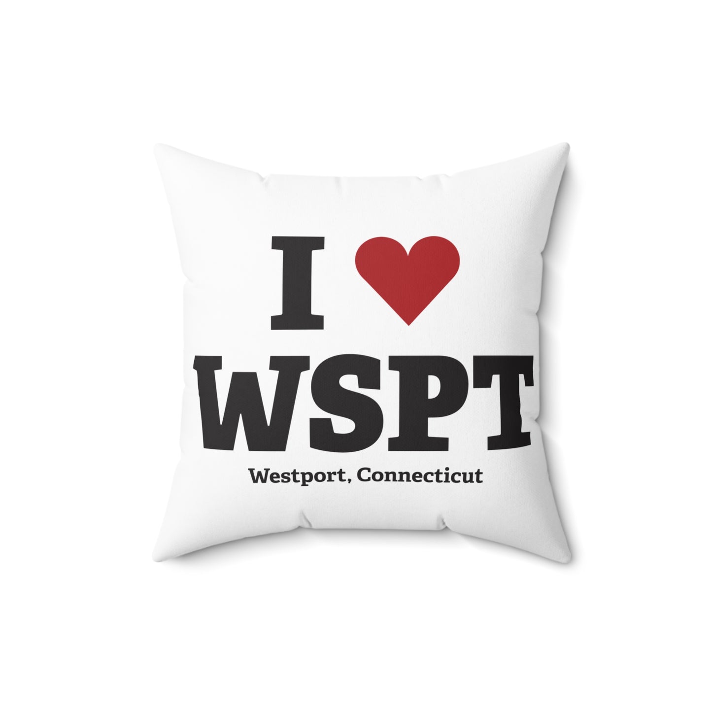 I Heart WSPT Spun Polyester Square Pillow