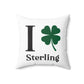 I Clover Sterling Spun Polyester Square Pillow
