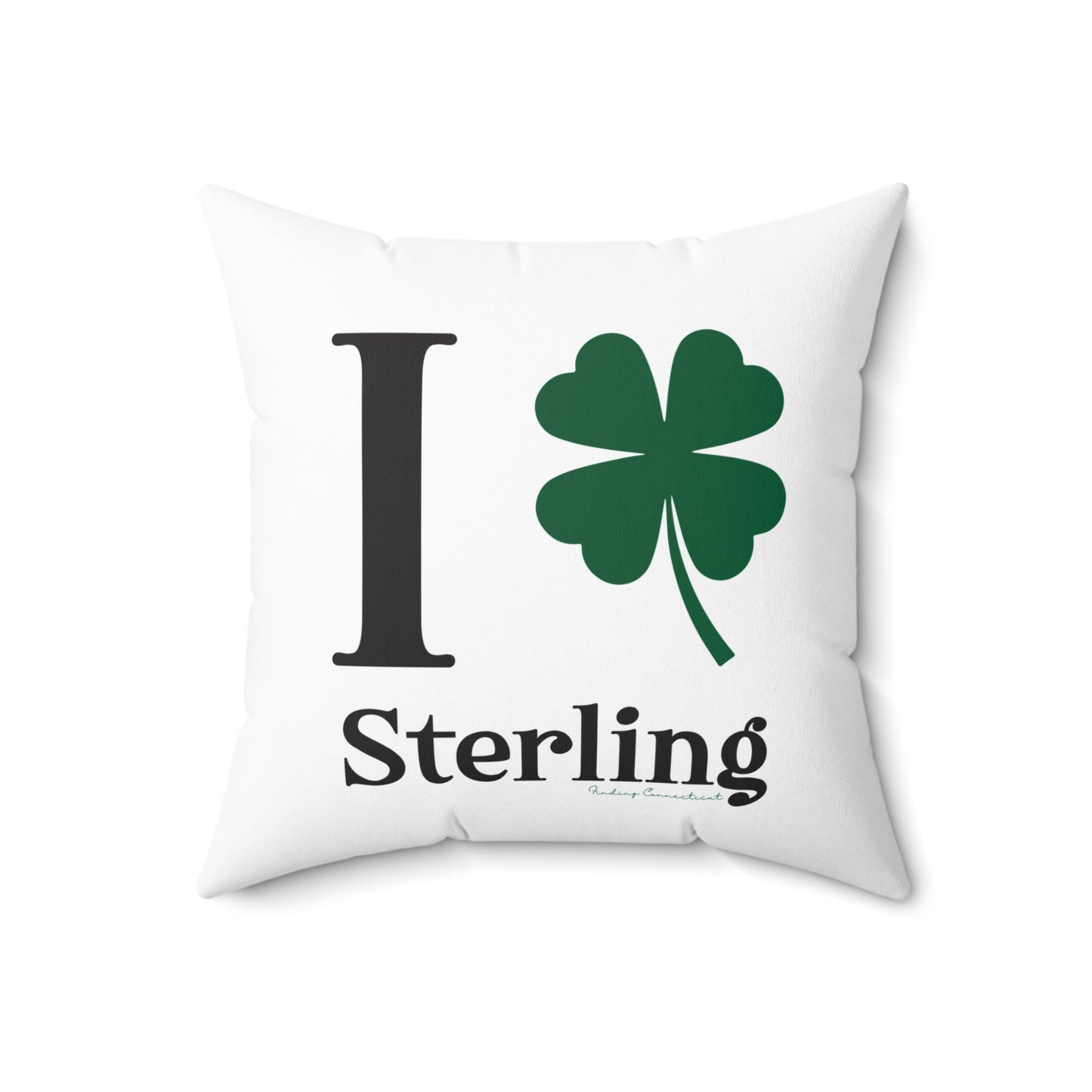I Clover Sterling Spun Polyester Square Pillow