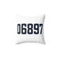 06897 Wilton Connecticut Zip Code Spun Polyester Square Pillow