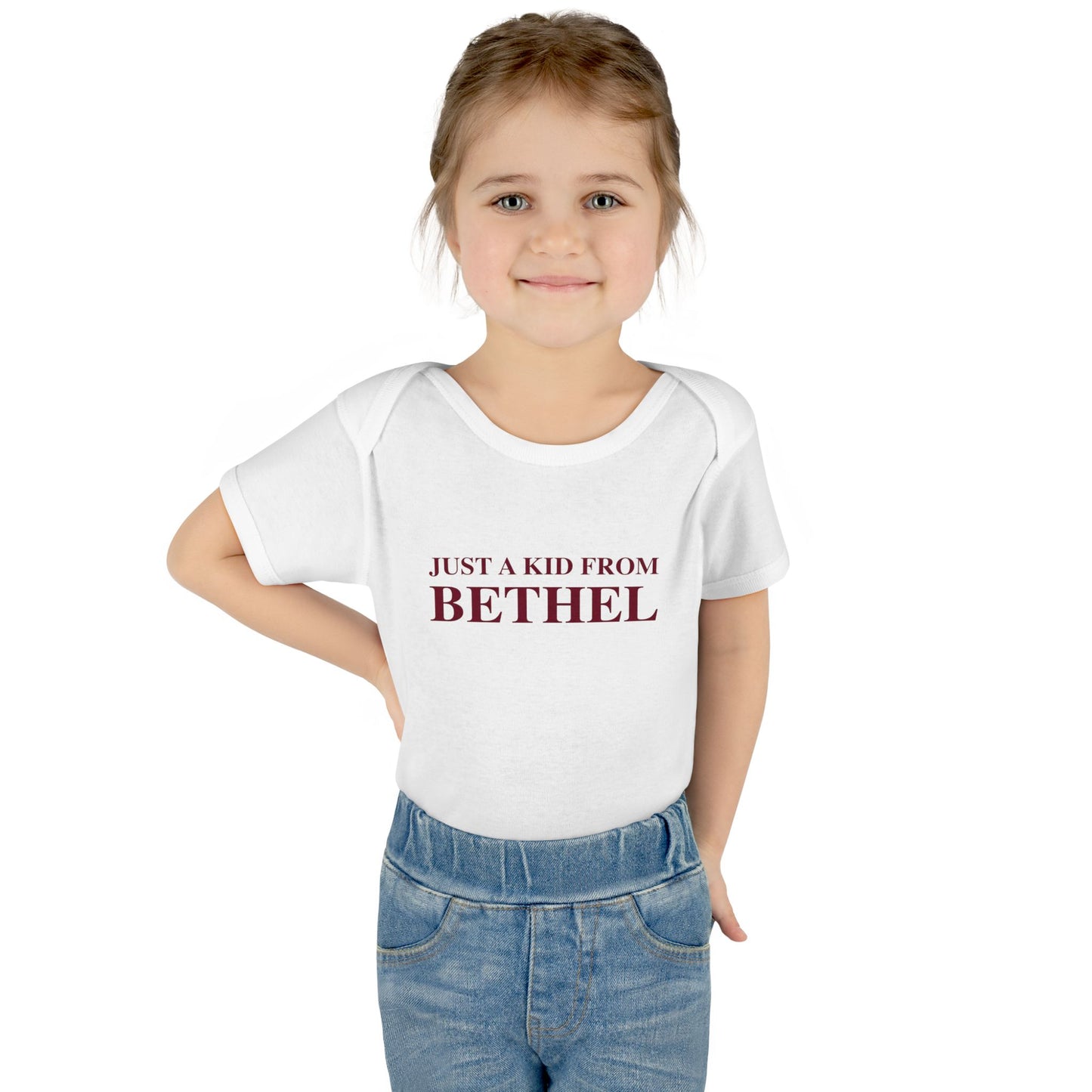 Just a kid from Bethel Infant Baby Rib Bodysuit