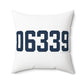 06339 Ledyard Connecticut Zip Code Spun Polyester Square Pillow