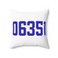 06351 Lisbon Connecticut Zip Code Spun Polyester Square Pillow