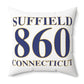Suffield 860 Connecticut Polyester Square Pillow