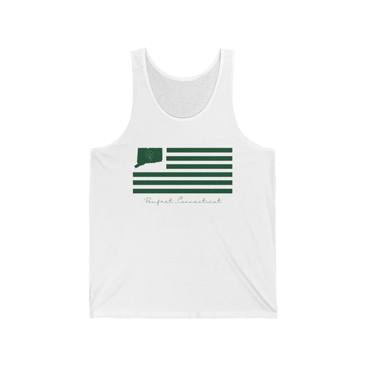 Pomfret Connecticut St. Patrick’s Day Flag Unisex Jersey Tank Top