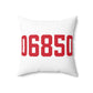 06850 Norwalk Connecticut Zip Code Spun Polyester Square Pillow