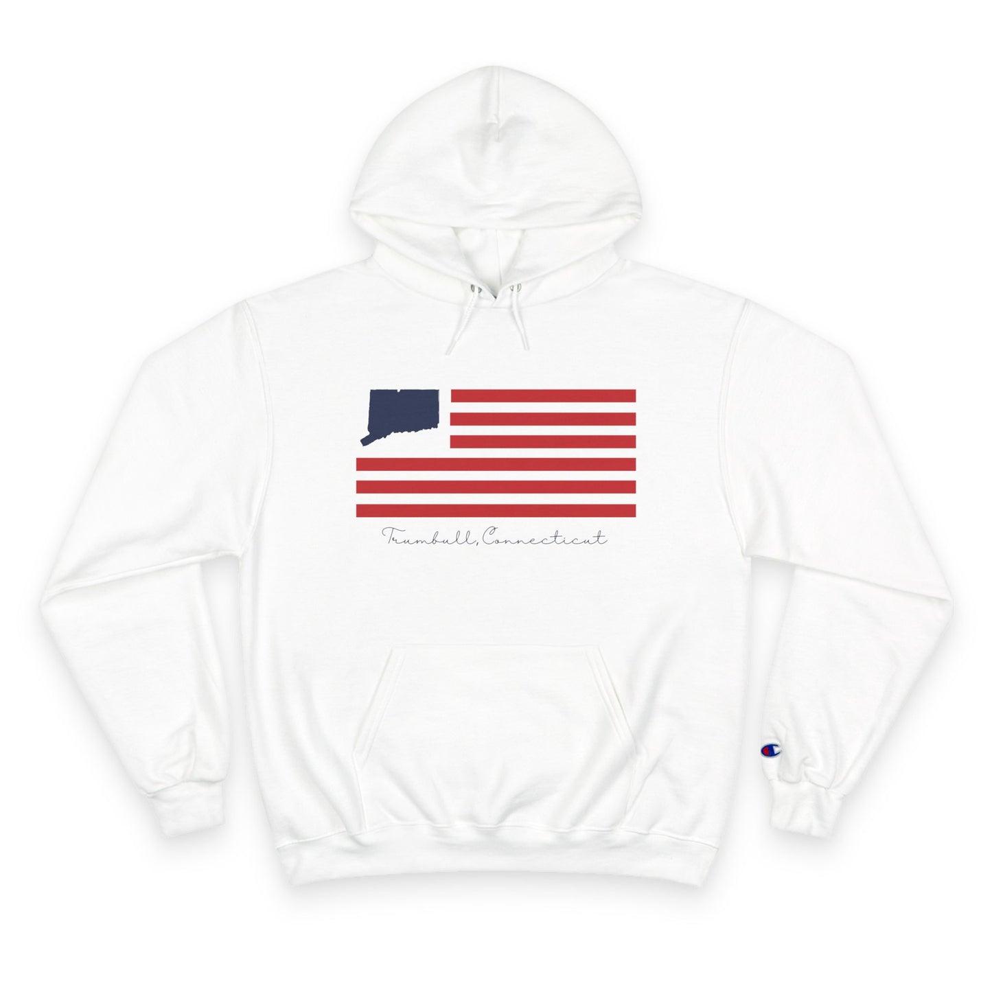 Trumbull Connecticut Flag Champion Hoodie