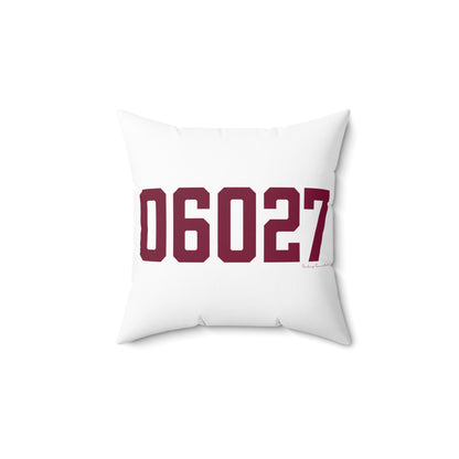 06027 Hartland Connecticut Zip Code Polyester Square Pillow