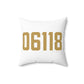 06118 East Hartford Connecticut Zip Code Polyester Square Pillow
