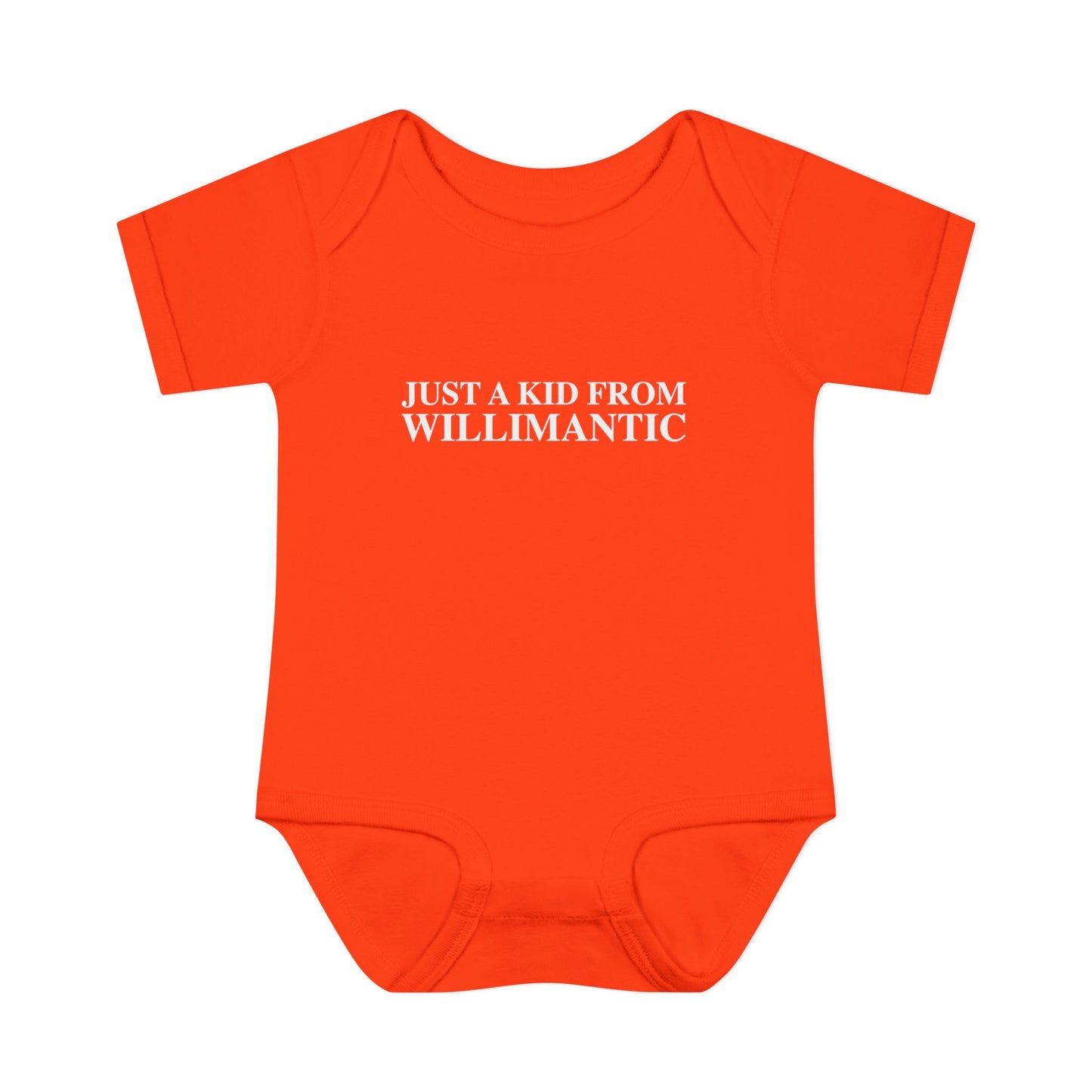 Just a kid from Willimantic Infant Baby Rib Bodysuit