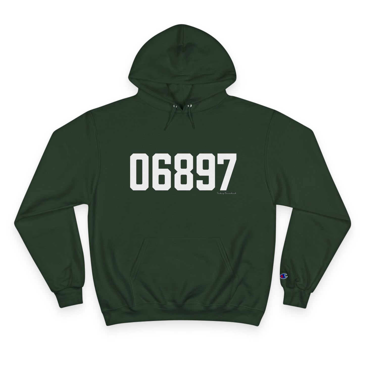 06897 Wilton CT Zip Code Champion Hoodie Sweatshirt