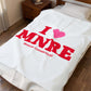 I Heart MNRE Velveteen Plush Blanket