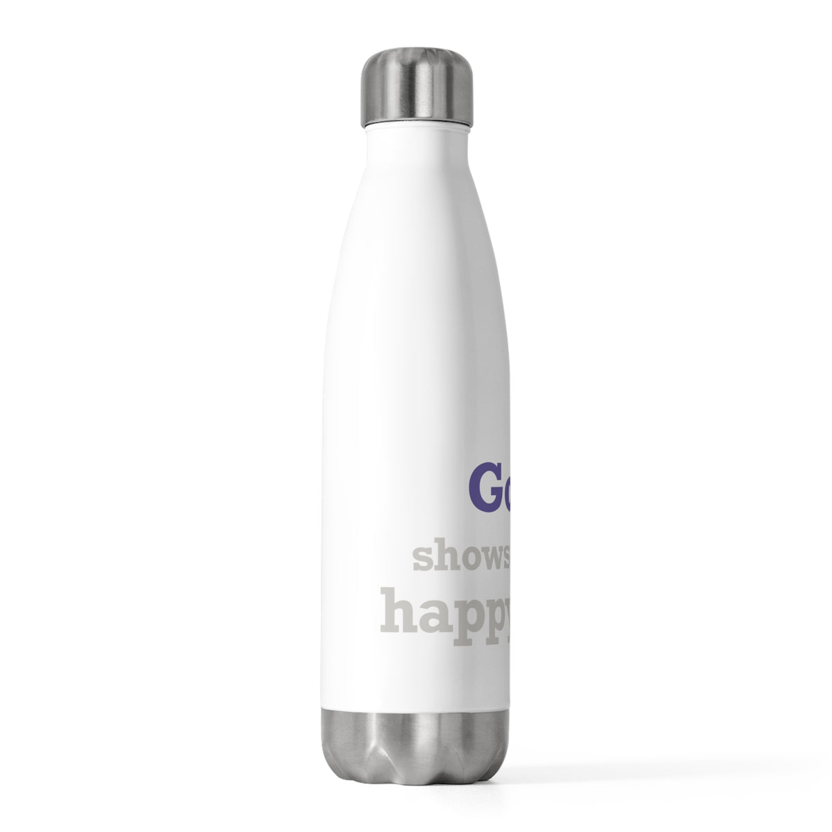 Goose Shows Are My Happy Place - Gray & Purple 20oz Insulated Bottle