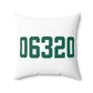06320 New London Connecticut Zip Code Spun Polyester Square Pillow