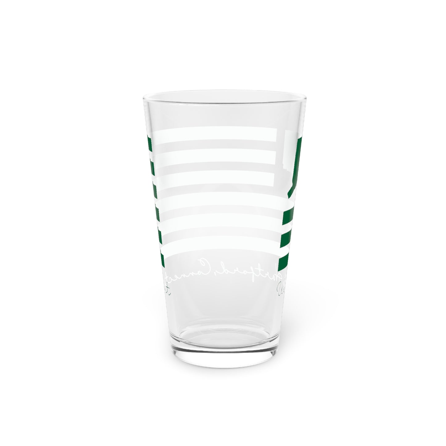 West Hartford Connecticut St. Patrick’s Day Flag Pint Glass, 16oz