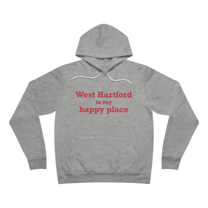 West Hartford is My Happy Place Unisex Sponge Fleece Pullover Hoodie