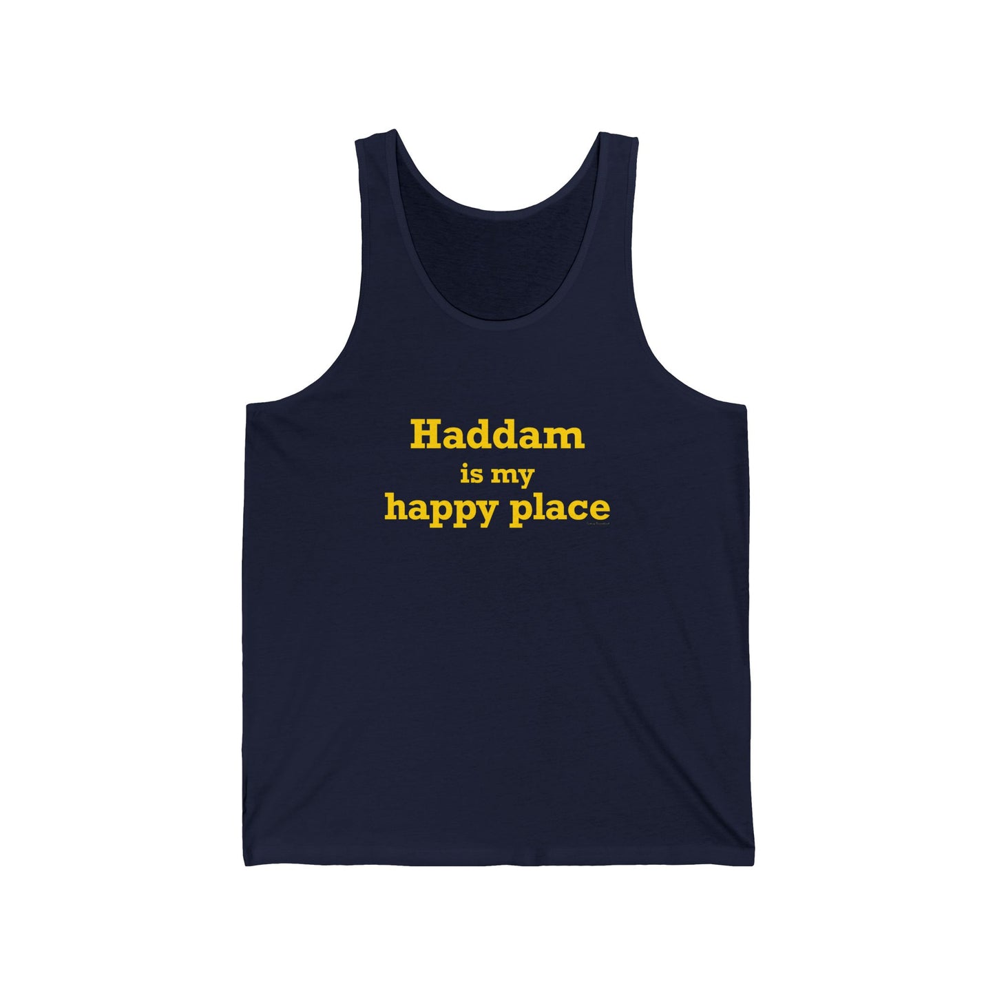 Haddam is My Happy Place Unisex Jersey Tank Top