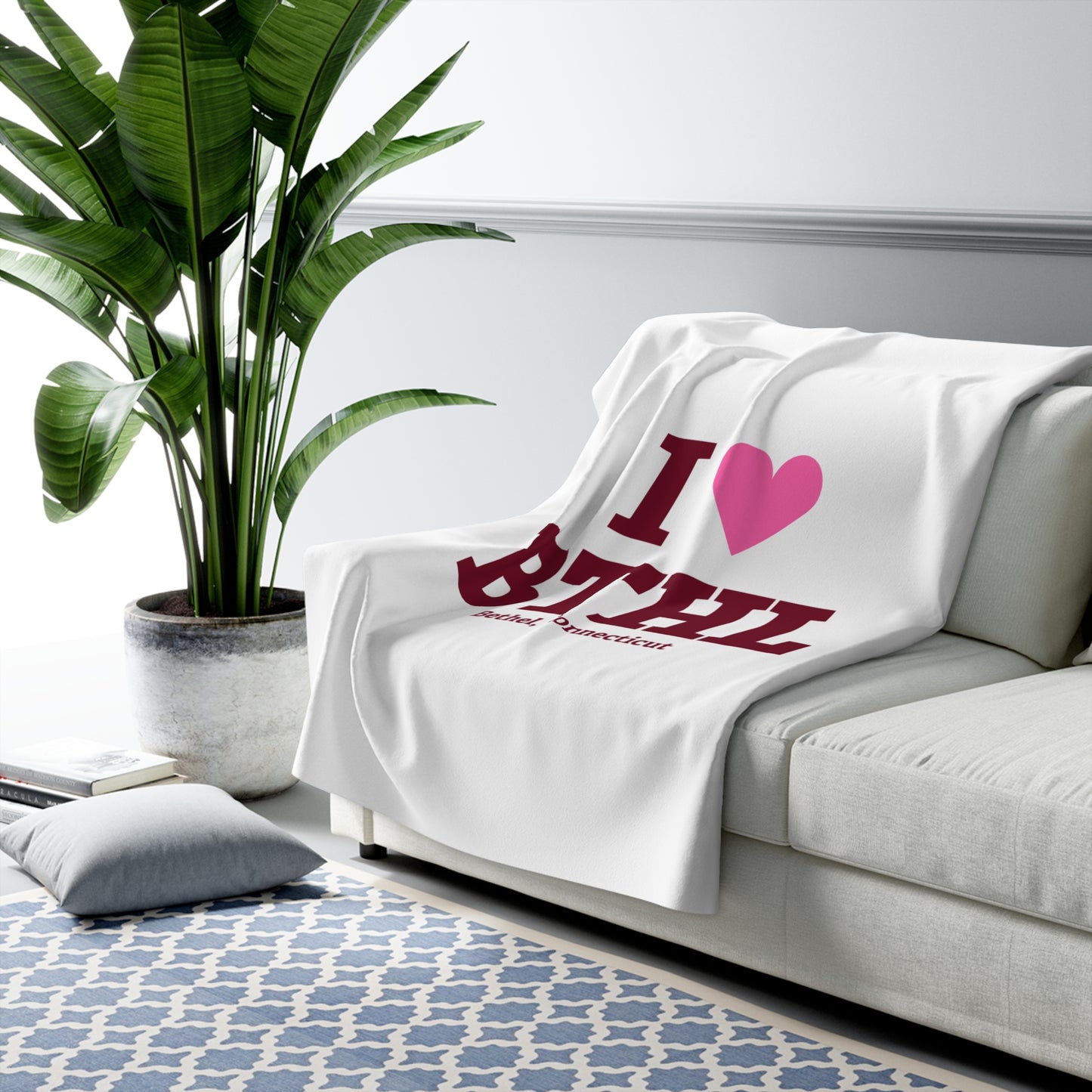 I Heart BTHL Sherpa Fleece Blanket