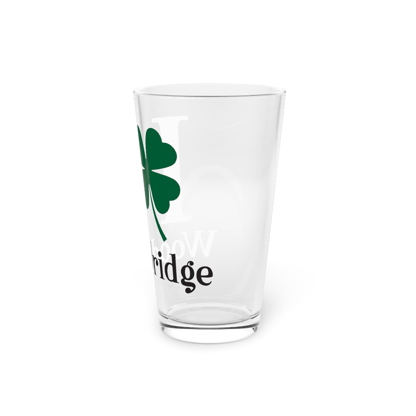 I Clover Woodbridge Pint Glass, 16oz