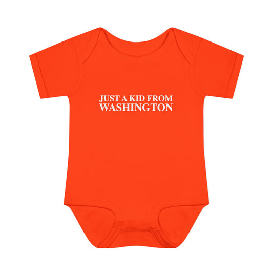 Just a kid from Washington Infant Baby Rib Bodysuit