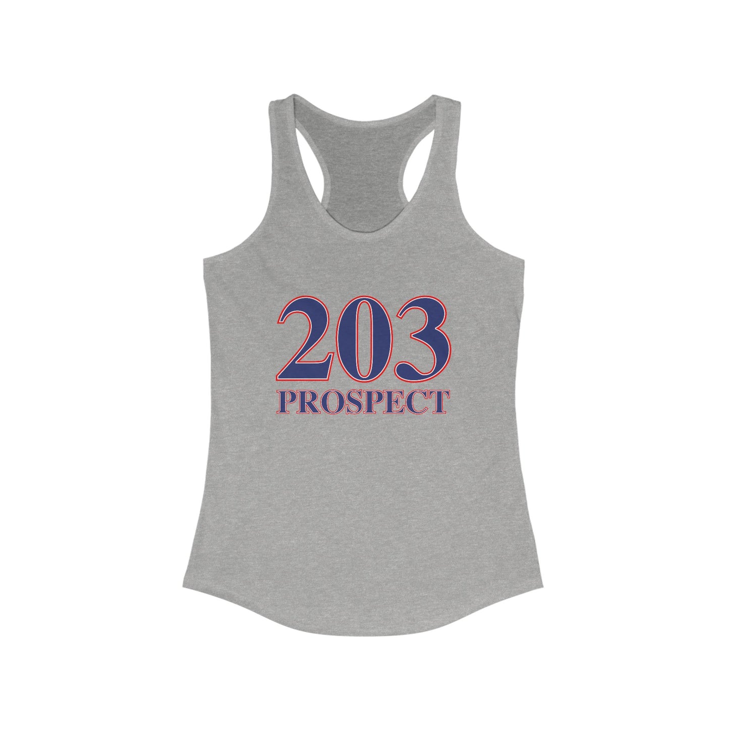 203 Prospect Red White & Blue Women's Ideal Racerback Tank Top